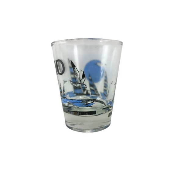 OHIO Sailboat Scene On Shot Glass Vintage - Picture 3 of 6